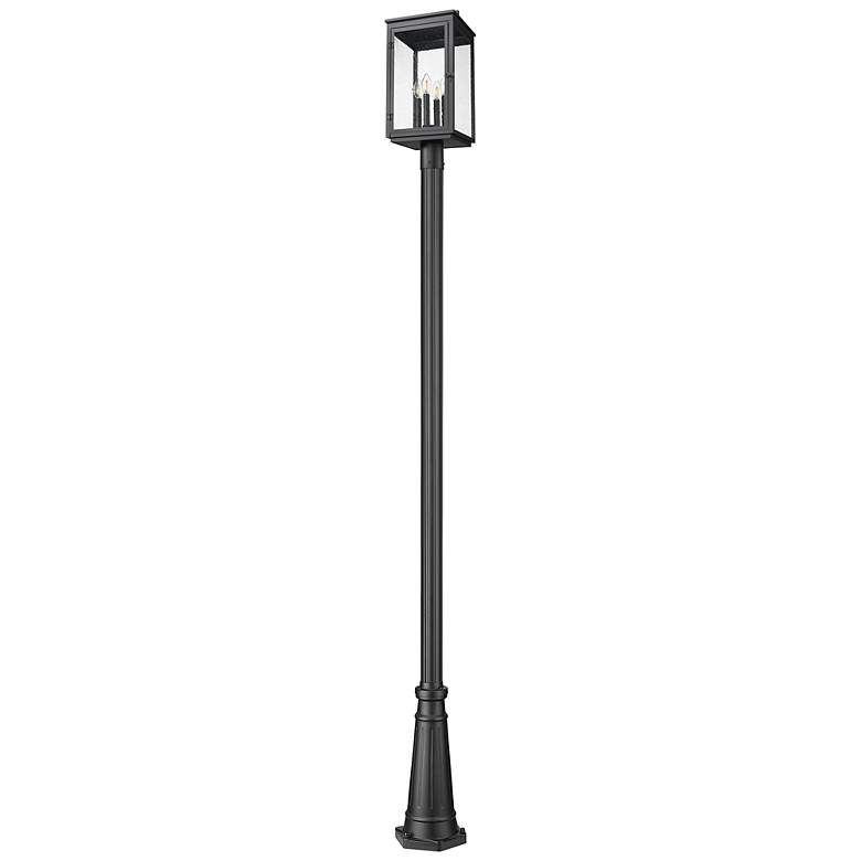 Image 7 Hartwell by Z-Lite Sand Black 4 Light Post Mounted Fixture more views