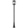 7_Hartwell by Z-Lite Sand Black 4 Light Post Mounted Fixture more views