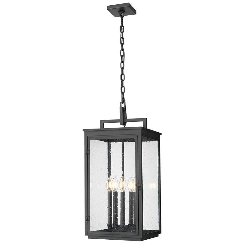 Image 1 Hartwell by Z-Lite Sand Black 5 Light Outdoor Chain Mount Ceiling Fixture