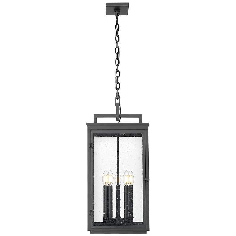 Image 5 Hartwell by Z-Lite Sand Black 5 Light Outdoor Chain Mount Ceiling Fixture more views