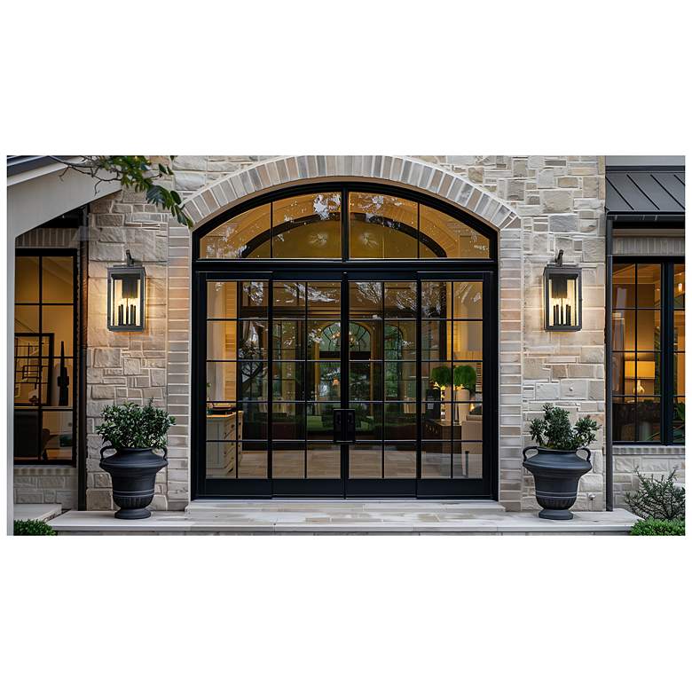 Image 2 Hartwell by Z-Lite Sand Black 5 Light Outdoor Wall Light more views