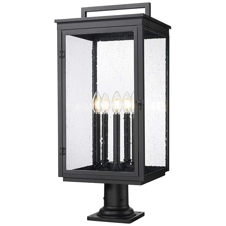 Image 1 Hartwell by Z-Lite Sand Black 5 Light Pier Mounted Fixture