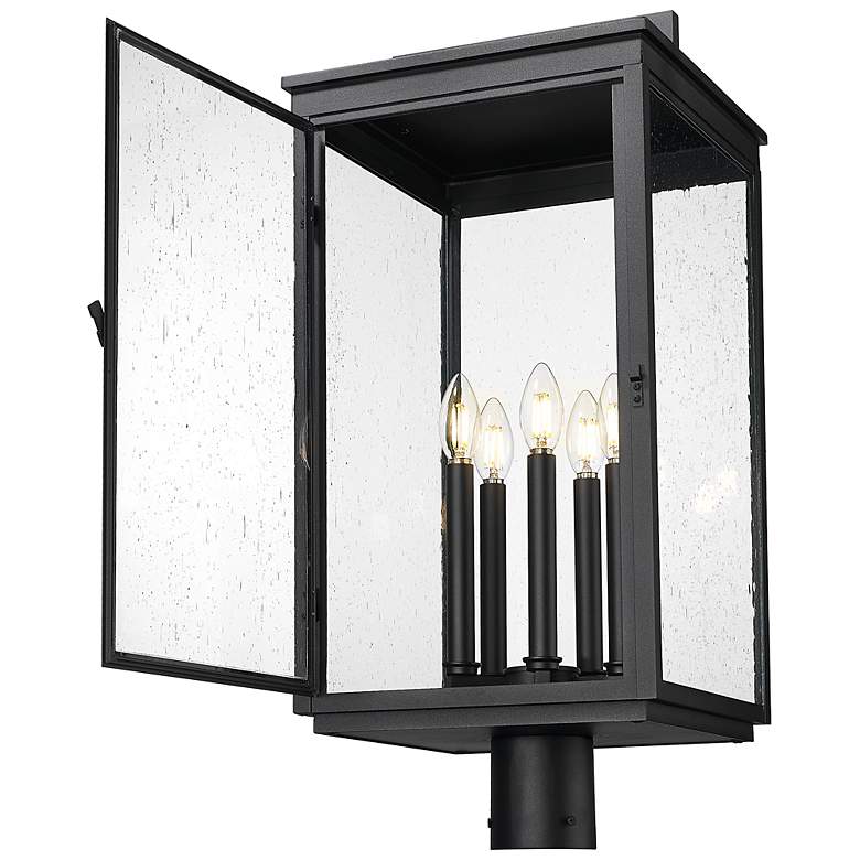 Image 2 Hartwell by Z-Lite Sand Black 5 Light Post Mount Fixture more views