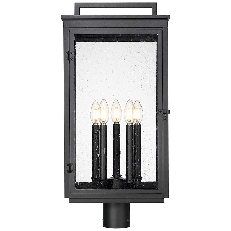 Image 3 Hartwell by Z-Lite Sand Black 5 Light Post Mount Fixture more views