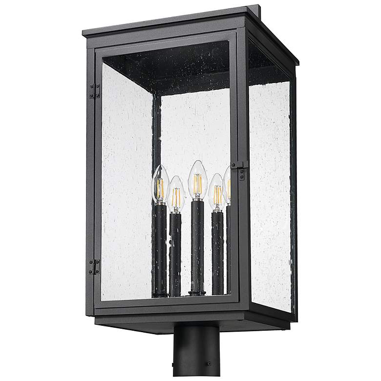 Image 5 Hartwell by Z-Lite Sand Black 5 Light Post Mount Fixture more views