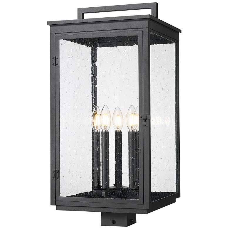 Image 1 Hartwell by Z-Lite Sand Black 5 Light Post Mount Fixture