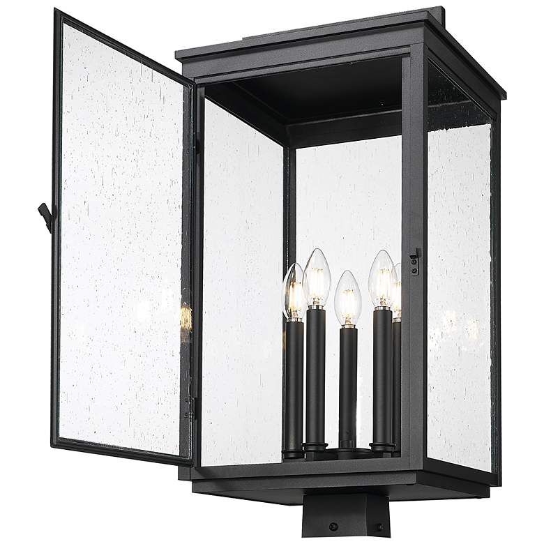 Image 2 Hartwell by Z-Lite Sand Black 5 Light Post Mount Fixture more views