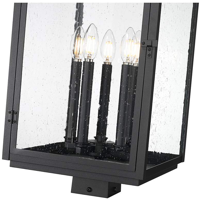 Image 4 Hartwell by Z-Lite Sand Black 5 Light Post Mount Fixture more views
