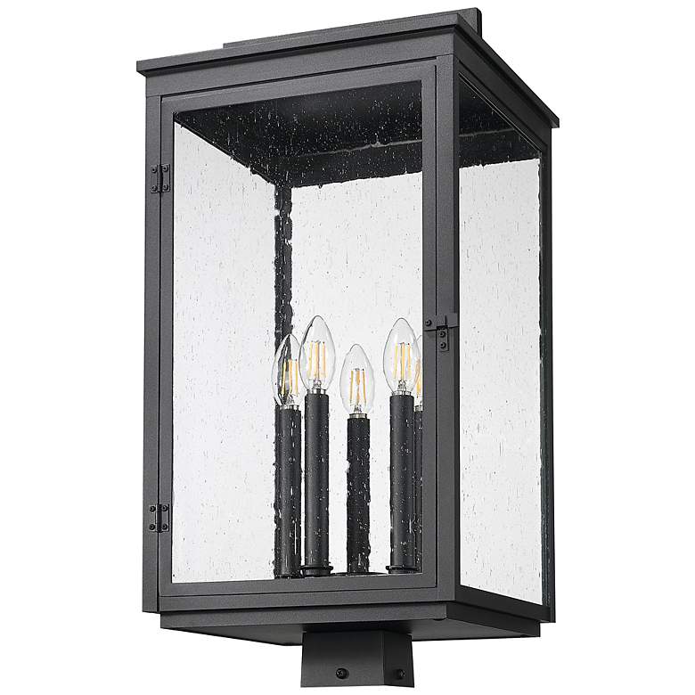 Image 5 Hartwell by Z-Lite Sand Black 5 Light Post Mount Fixture more views