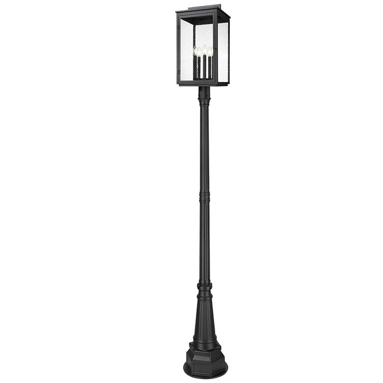 Image 1 Hartwell by Z-Lite Sand Black 5 Light Post Mounted Fixture