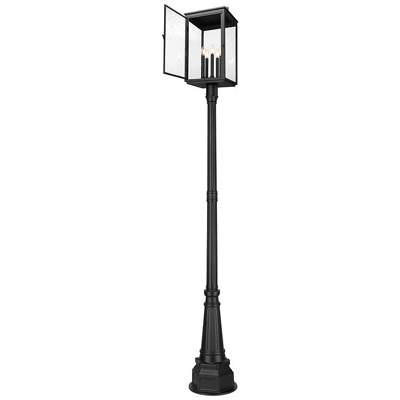 Image 4 Hartwell by Z-Lite Sand Black 5 Light Post Mounted Fixture more views