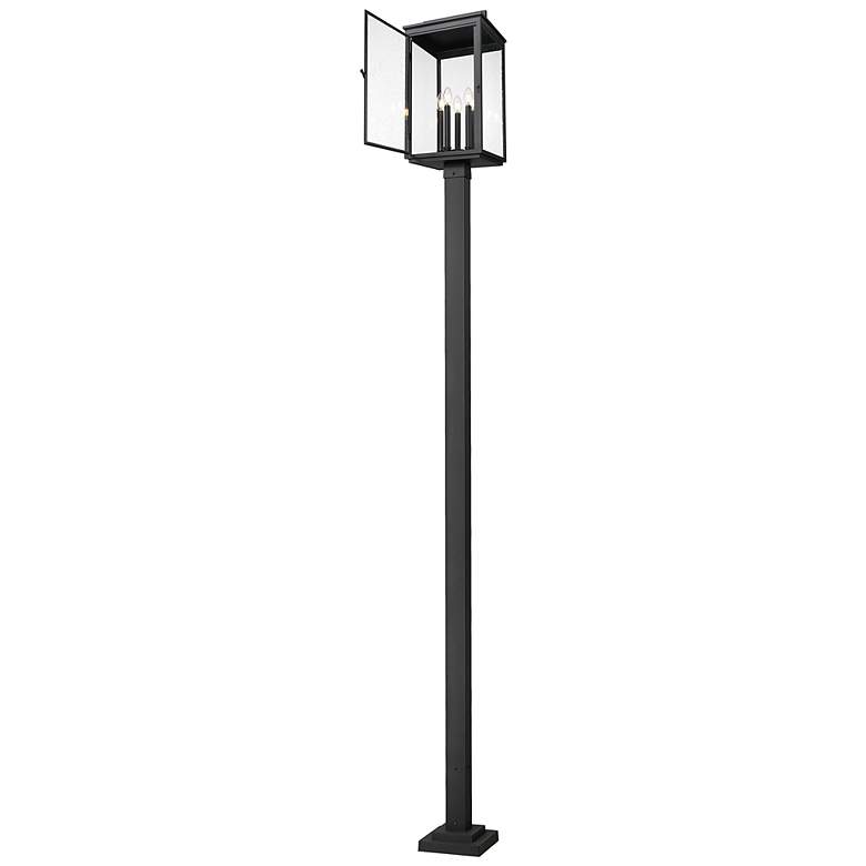 Image 4 Hartwell by Z-Lite Sand Black 5 Light Post Mounted Fixture more views