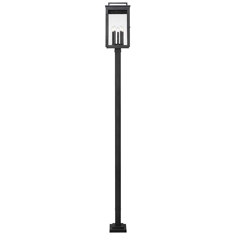 Image 5 Hartwell by Z-Lite Sand Black 5 Light Post Mounted Fixture more views