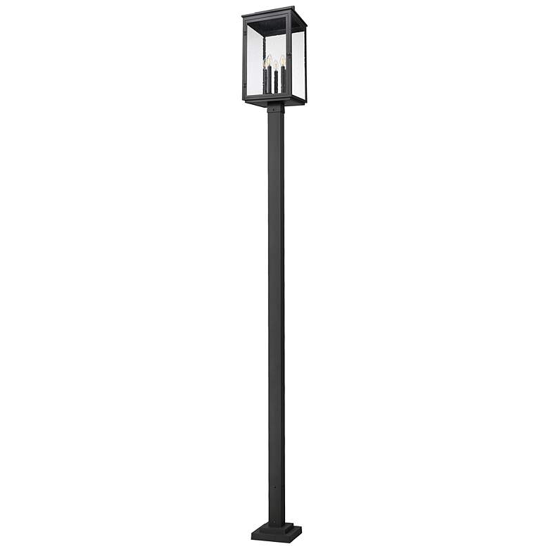 Image 7 Hartwell by Z-Lite Sand Black 5 Light Post Mounted Fixture more views