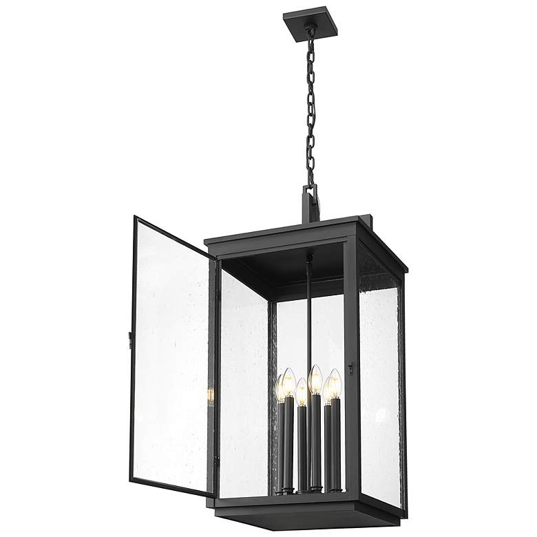 Image 4 Hartwell by Z-Lite Sand Black 6 Light Outdoor Chain Mount Ceiling Fixture more views