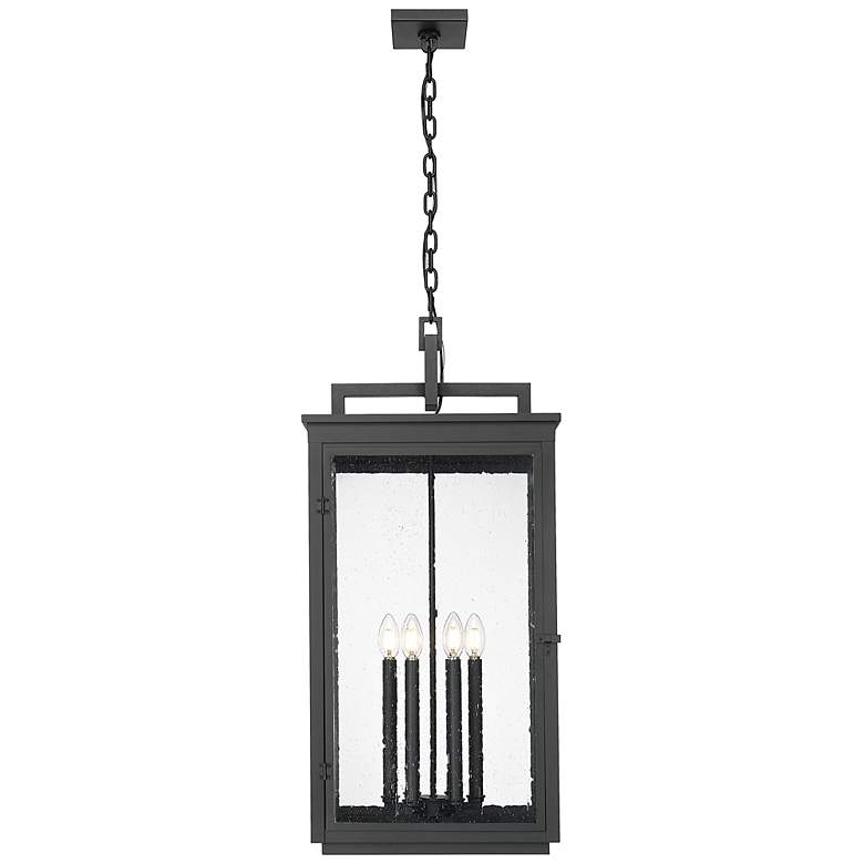 Image 5 Hartwell by Z-Lite Sand Black 6 Light Outdoor Chain Mount Ceiling Fixture more views