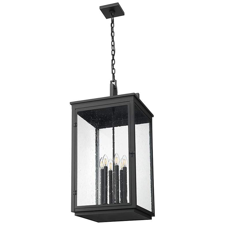 Image 7 Hartwell by Z-Lite Sand Black 6 Light Outdoor Chain Mount Ceiling Fixture more views