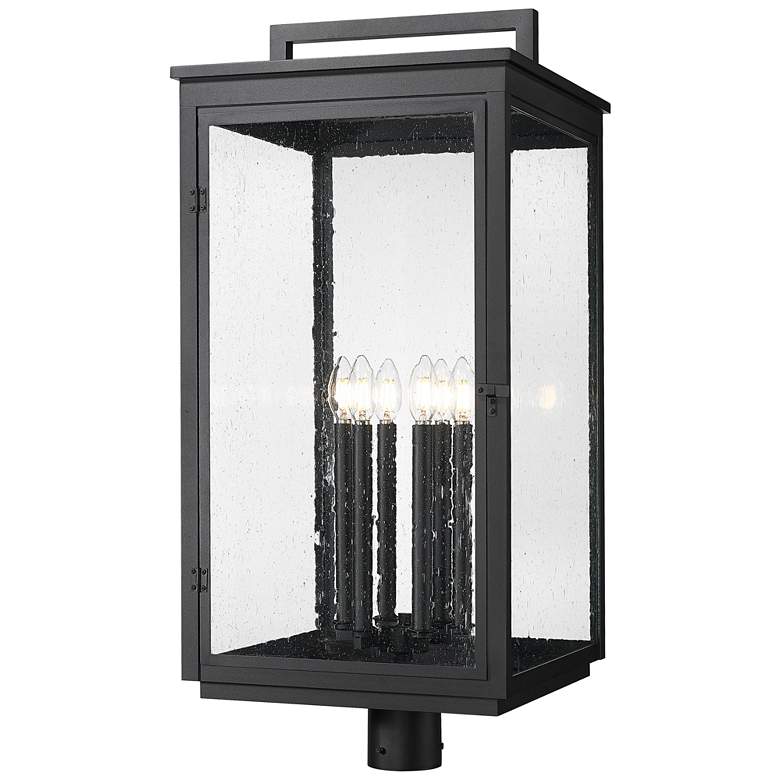 Image 1 Hartwell by Z-Lite Sand Black 6 Light Post Mount Fixture