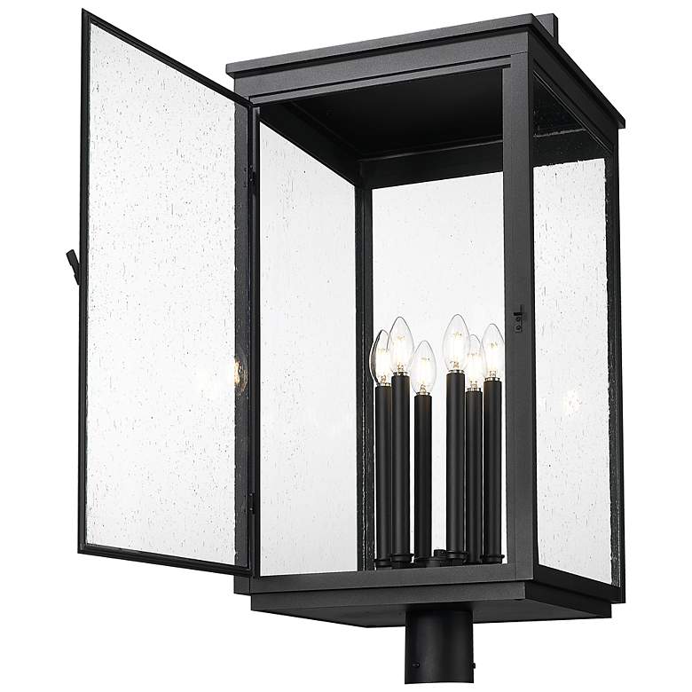 Image 2 Hartwell by Z-Lite Sand Black 6 Light Post Mount Fixture more views