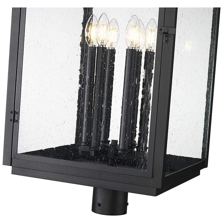 Image 4 Hartwell by Z-Lite Sand Black 6 Light Post Mount Fixture more views