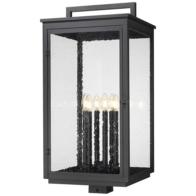Image 1 Hartwell by Z-Lite Sand Black 6 Light Post Mount Fixture
