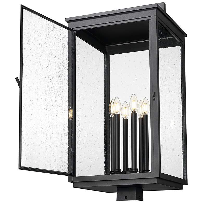 Image 2 Hartwell by Z-Lite Sand Black 6 Light Post Mount Fixture more views