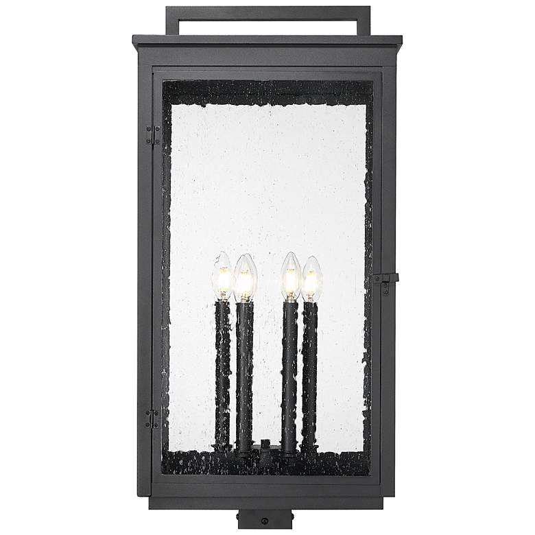 Image 3 Hartwell by Z-Lite Sand Black 6 Light Post Mount Fixture more views