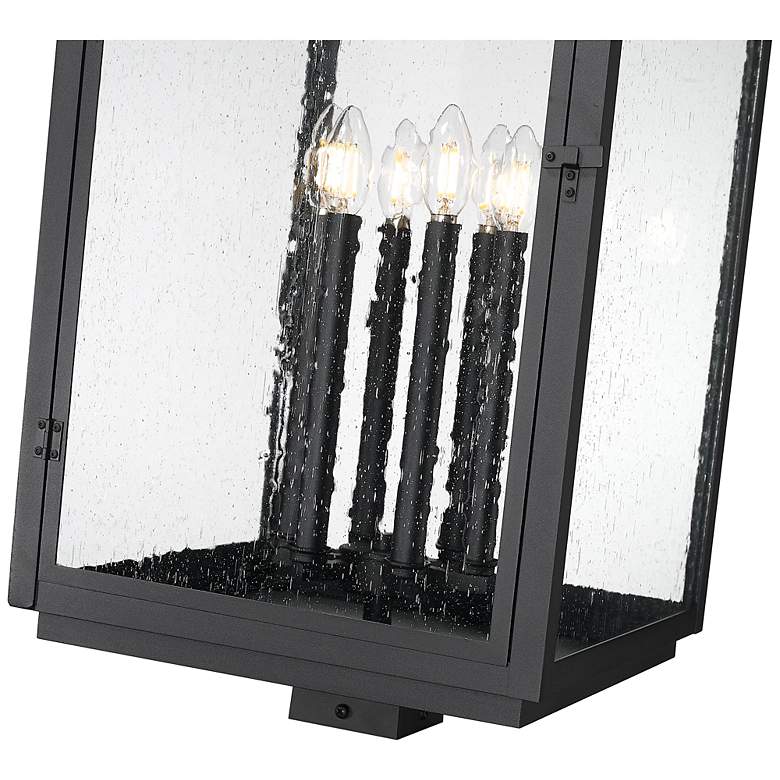 Image 4 Hartwell by Z-Lite Sand Black 6 Light Post Mount Fixture more views