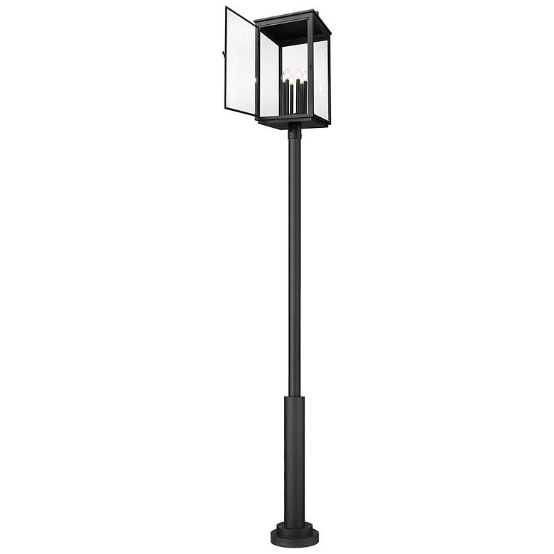 Image 4 Hartwell by Z-Lite Sand Black 6 Light Post Mounted Fixture more views