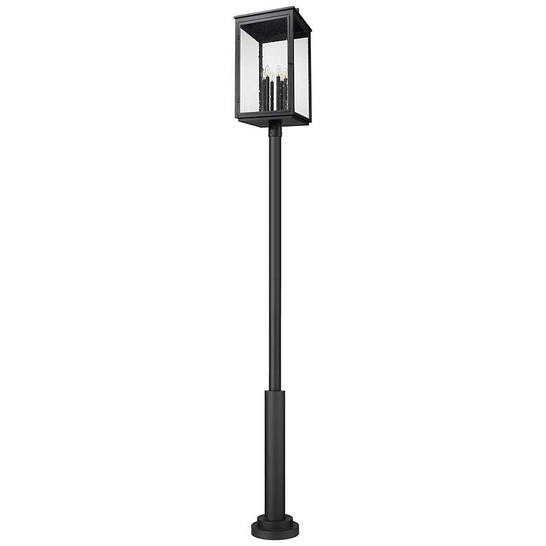 Image 7 Hartwell by Z-Lite Sand Black 6 Light Post Mounted Fixture more views