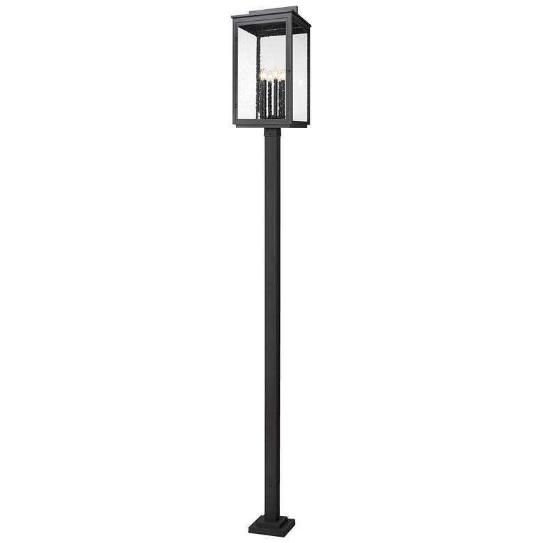 Image 1 Hartwell by Z-Lite Sand Black 6 Light Post Mounted Fixture