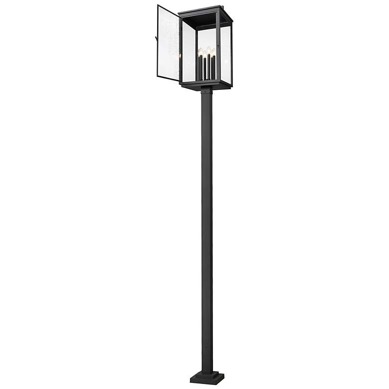 Image 4 Hartwell by Z-Lite Sand Black 6 Light Post Mounted Fixture more views