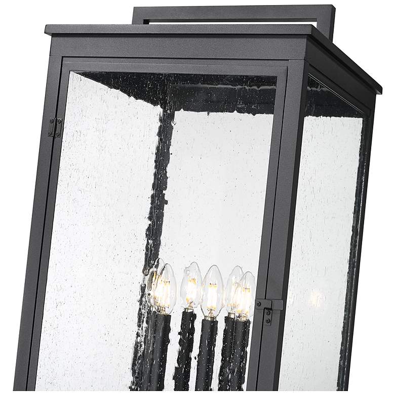 Image 6 Hartwell by Z-Lite Sand Black 6 Light Post Mounted Fixture more views