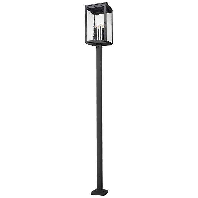 Image 7 Hartwell by Z-Lite Sand Black 6 Light Post Mounted Fixture more views