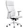 Harvard Executive White Faux Leather Office Chair