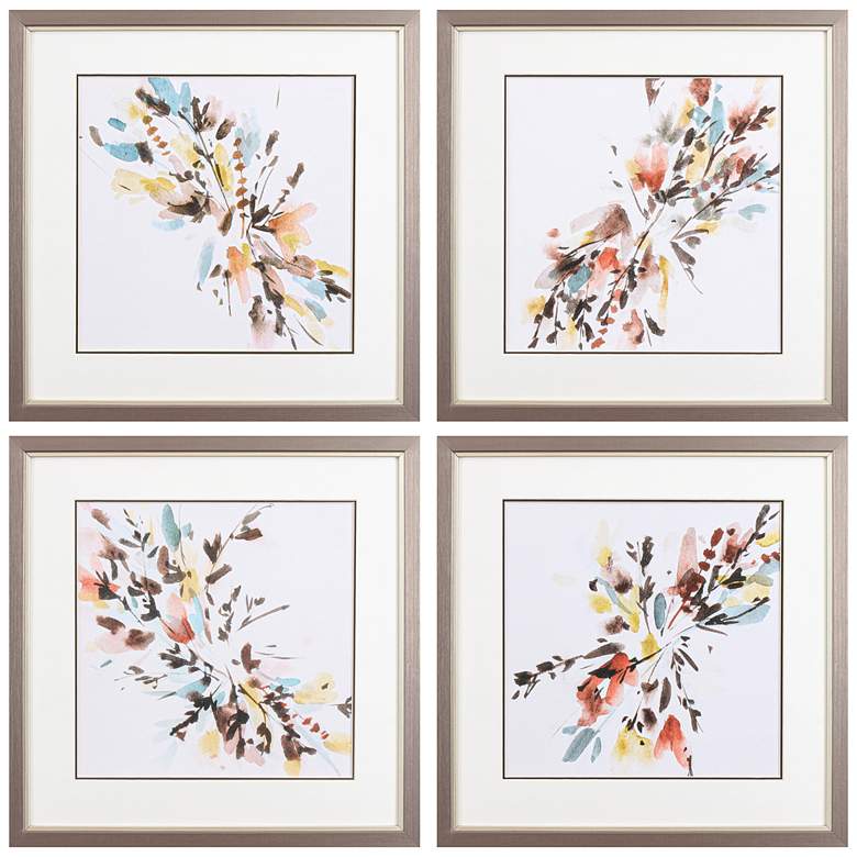 Image 3 Harvest Bouquet 17 inch Square 4-Piece Framed Wall Art Set