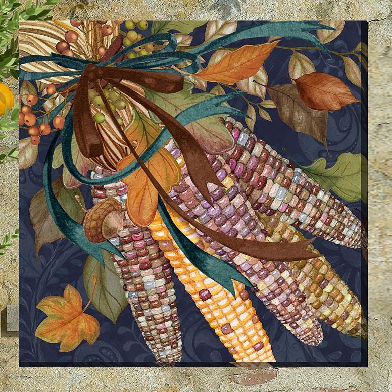 Image 1 Harvest Corn 24" Square Outdoor Canvas Wall Art
