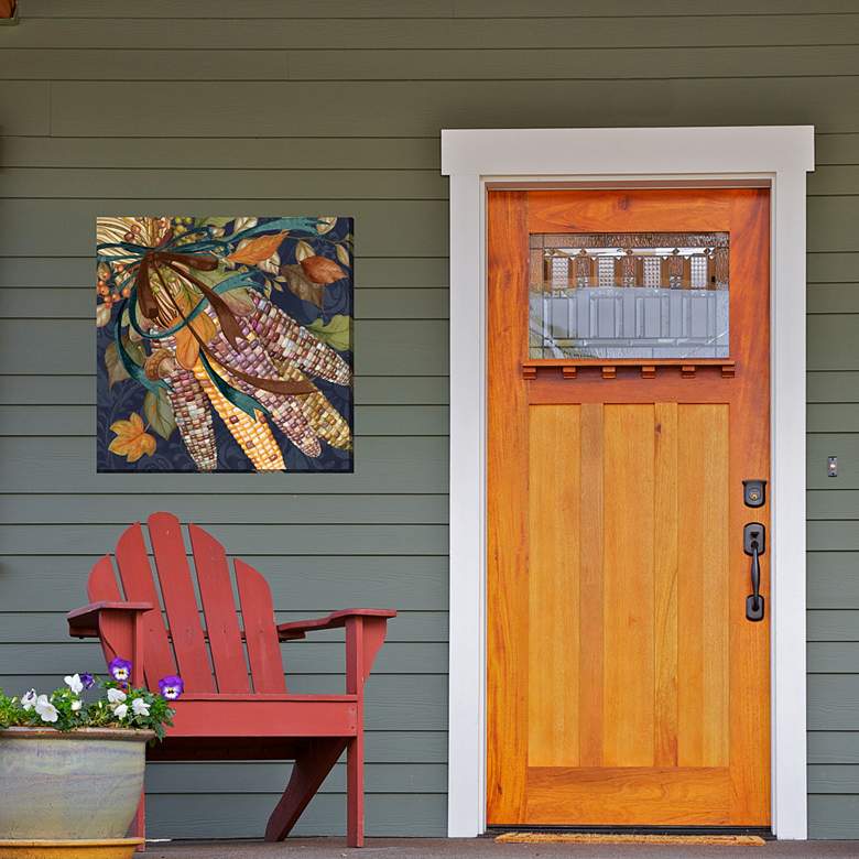 Image 3 Harvest Corn 24" Square Outdoor Canvas Wall Art more views