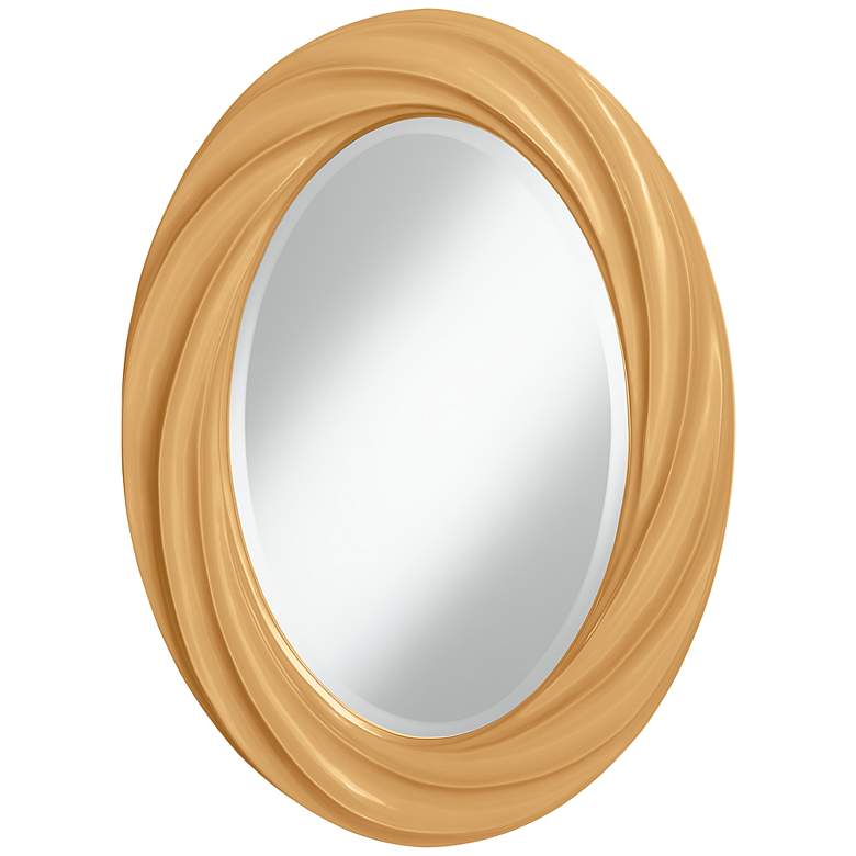 Image 1 Harvest Gold 30 inch High Oval Twist Wall Mirror