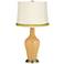 Harvest Gold Anya Table Lamp with Open Weave Trim