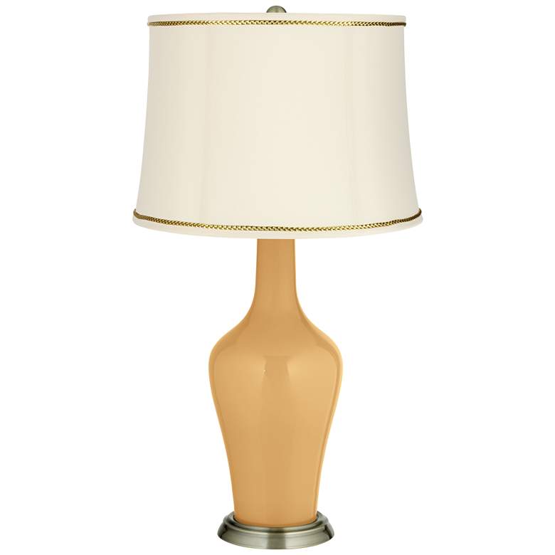 Image 1 Harvest Gold Anya Table Lamp with President&#39;s Braid Trim
