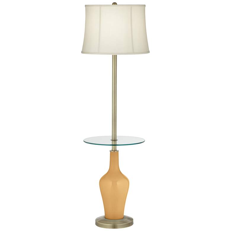 Image 1 Harvest Gold Anya Tray Table Floor Lamp