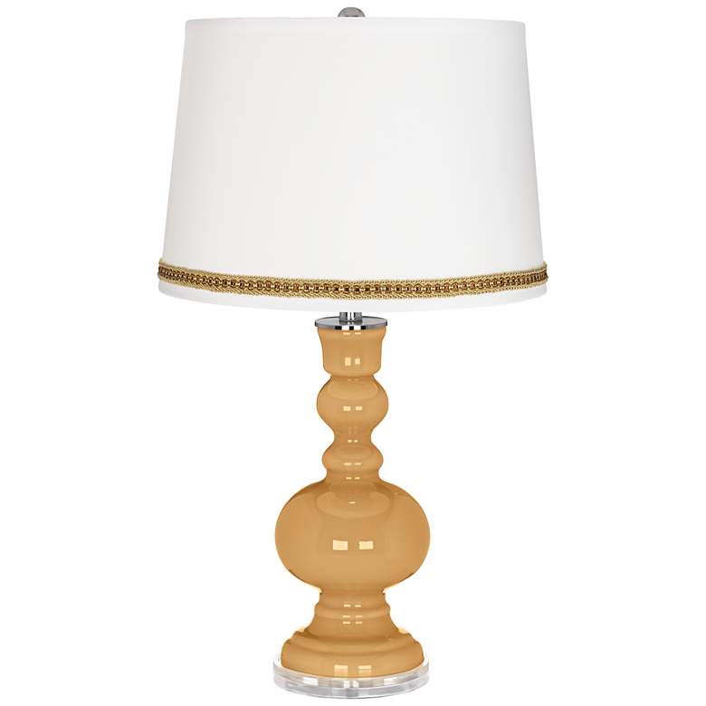 Image 1 Harvest Gold Apothecary Table Lamp with Braid Trim