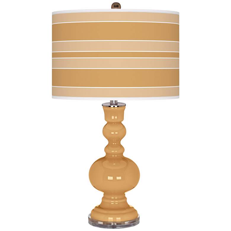 Image 1 Harvest Gold Bold Stripe Apothecary Table Lamp
