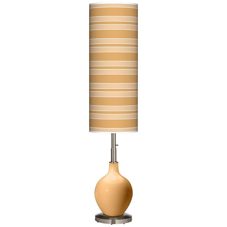 Image 1 Harvest Gold Bold Stripe Ovo Floor Lamp