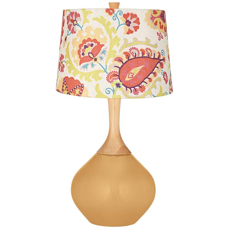 Image 1 Harvest Gold Red Suzani Shade Wexler Table Lamp
