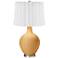 Harvest Gold White Curtain Ovo Table Lamp