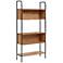 Harvey 32 3/4" Wide Distressed Oak Wood 5-Shelf Bookcase