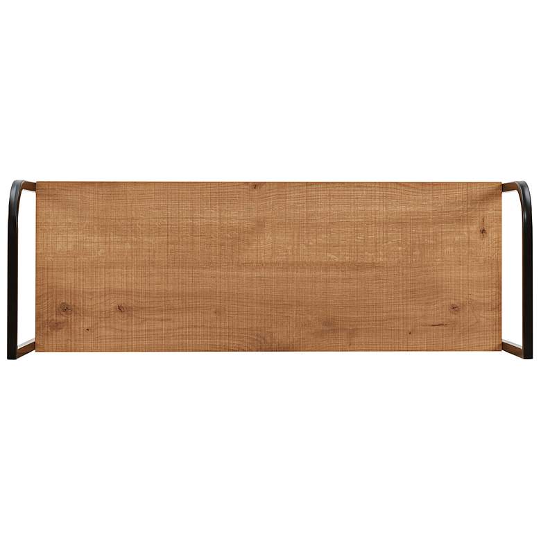 Image 3 Harvey 32 3/4" Wide Distressed Oak Wood 5-Shelf Bookcase more views