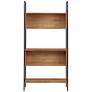 5_Harvey 32 3/4" Wide Distressed Oak Wood 5-Shelf Bookcase more views